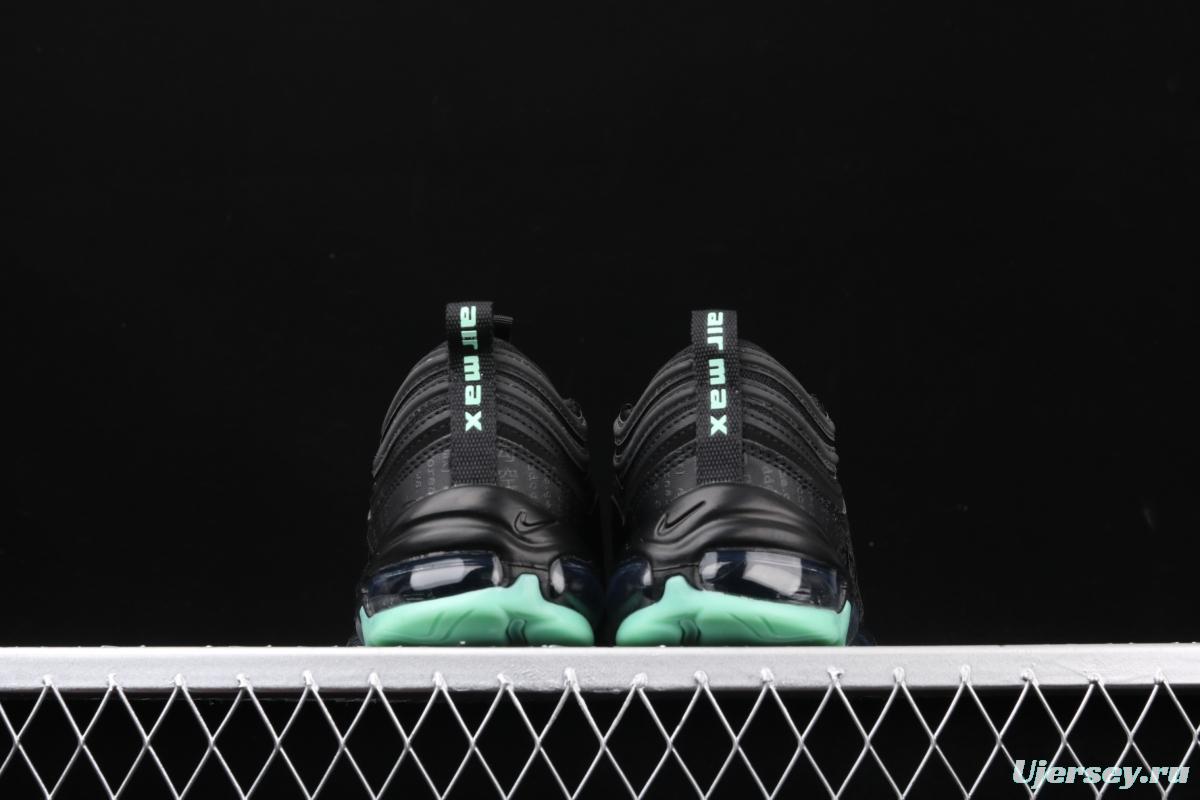 NIKE Air Max 97 GLOW black and green luminous bullet air cushion running shoes 921826-017