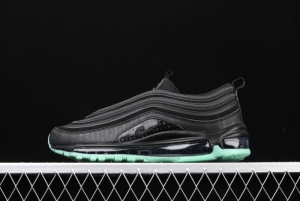 NIKE Air Max 97 GLOW black and green luminous bullet air cushion running shoes 921826-017