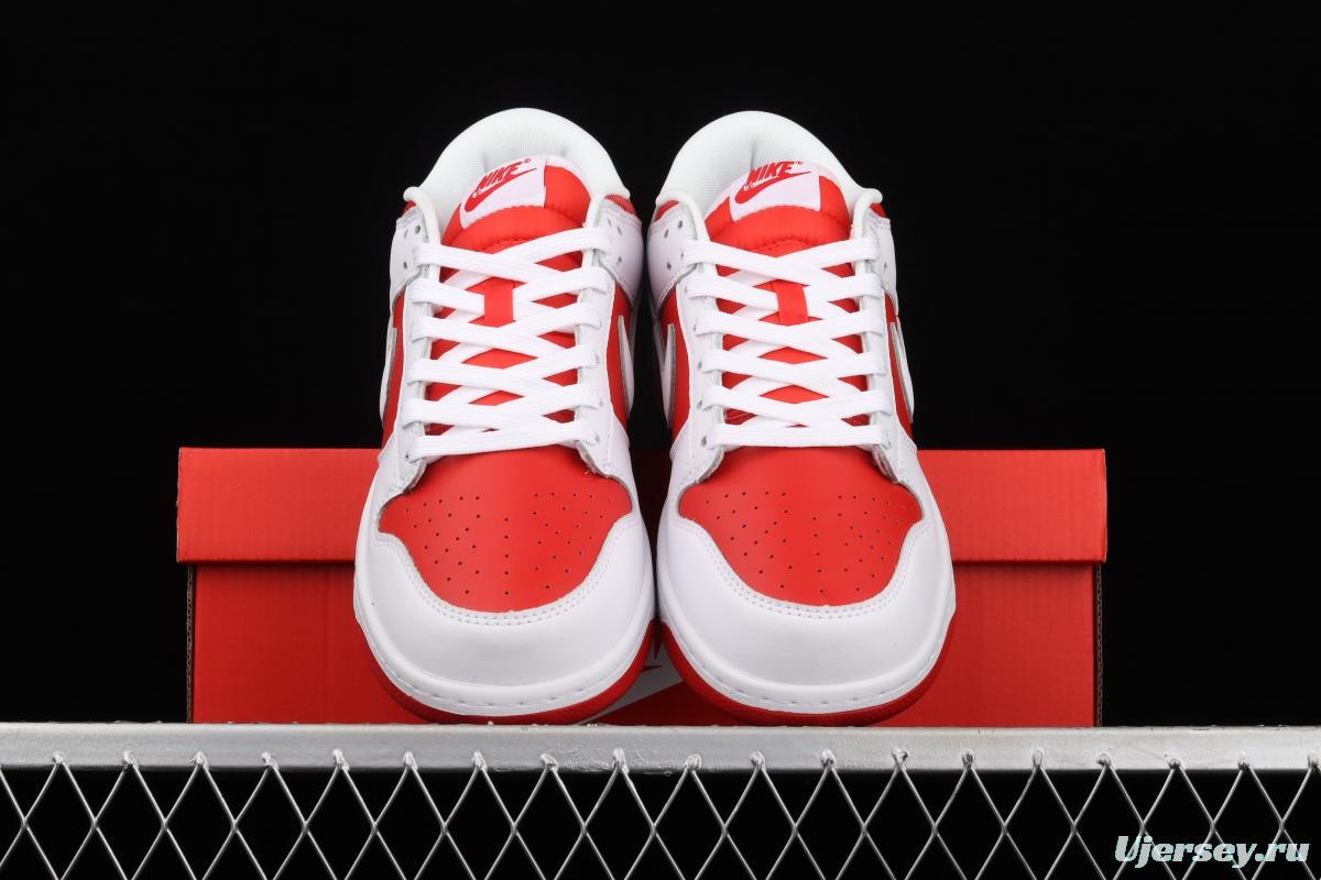 NIKE DUNK SB Low reverses white and red university red buckle rebound fashion leisure board shoes DD1391-600
