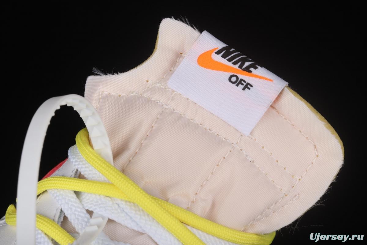 OFF-White x NIKE Blazer Low co-branded deconstruction style trailblazer low upper shoes DH7863-100