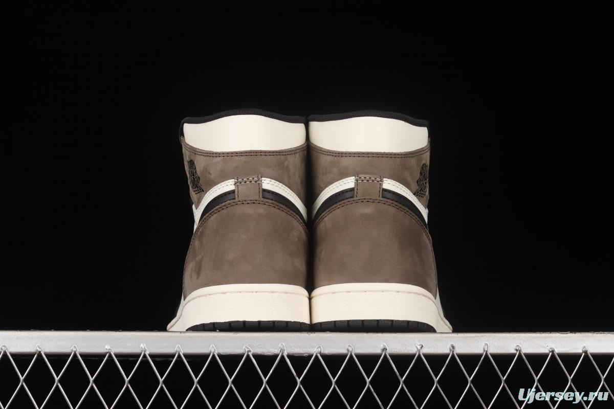 Air Jordan 1 High OG Dark Mocha small barb 555088-105