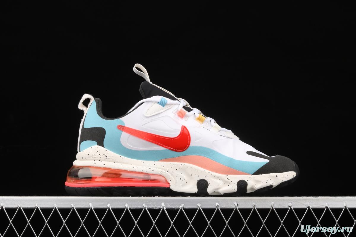 NIKE Air Max 270React new high-frequency mesh hollowing out function half-palm air cushion running shoes DD8498-161,