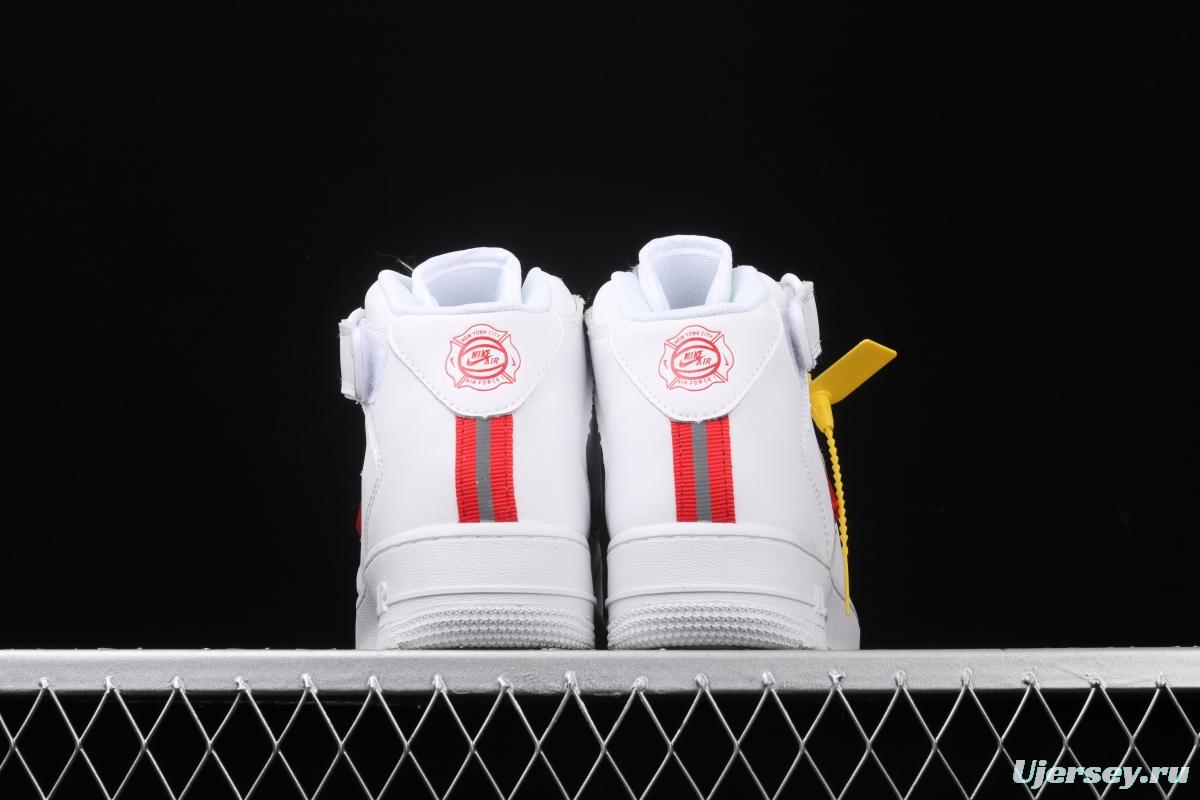 NIKE Air Force 1 Mid Retro Prm QS small hook high top casual board shoes AO1639-410