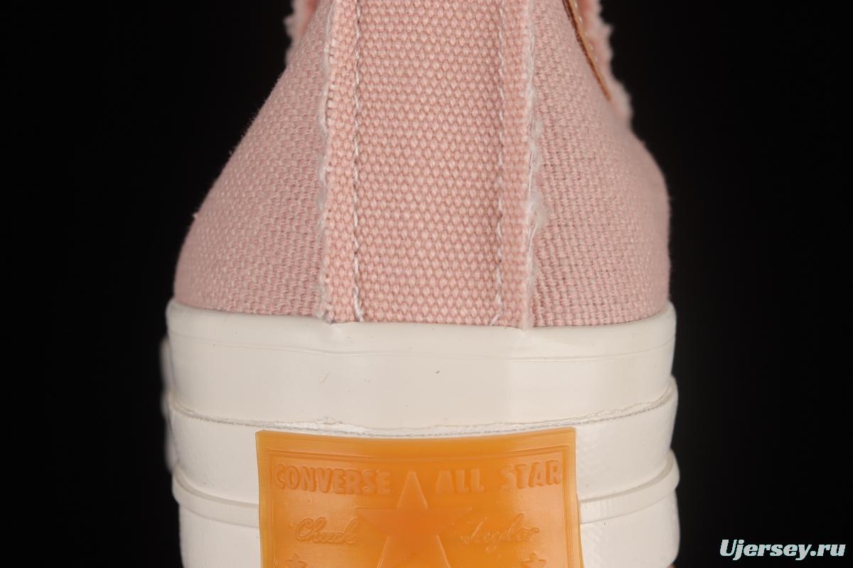 Converse 1970s ice cream light pink stitching high-top casual sneakers 572612C