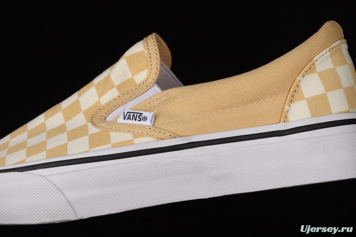 Vans OG Classic Slip-On Loafers Shoes checkerboard khaki classic lazy suit low-top canvas shoes VN0A33TB43A