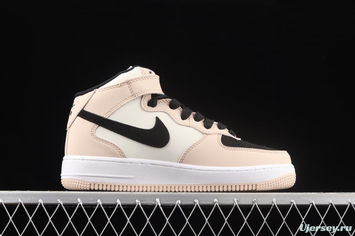 NIKE Air Force 11407Mid milk brown medium-top casual board shoes HD2523-156