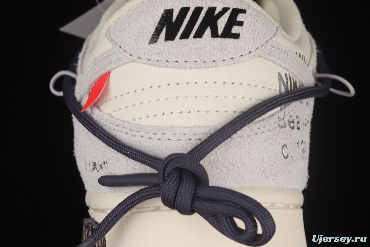 OFF-White x NIKE DUNK Low OW suede SB buckle rebound fashion casual board shoes DJ0950-115