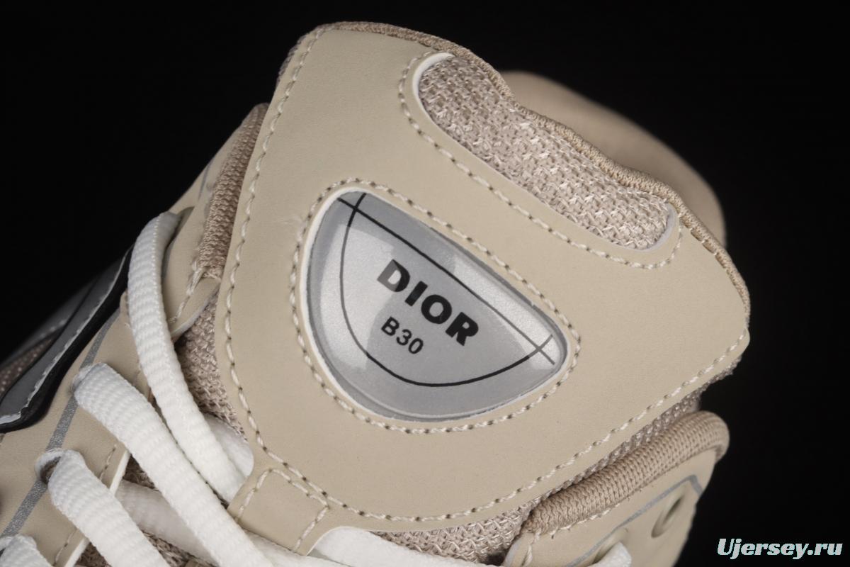 Dior B30 Microfiber Mesh B30 CD series sports shoes LY66140 Beige