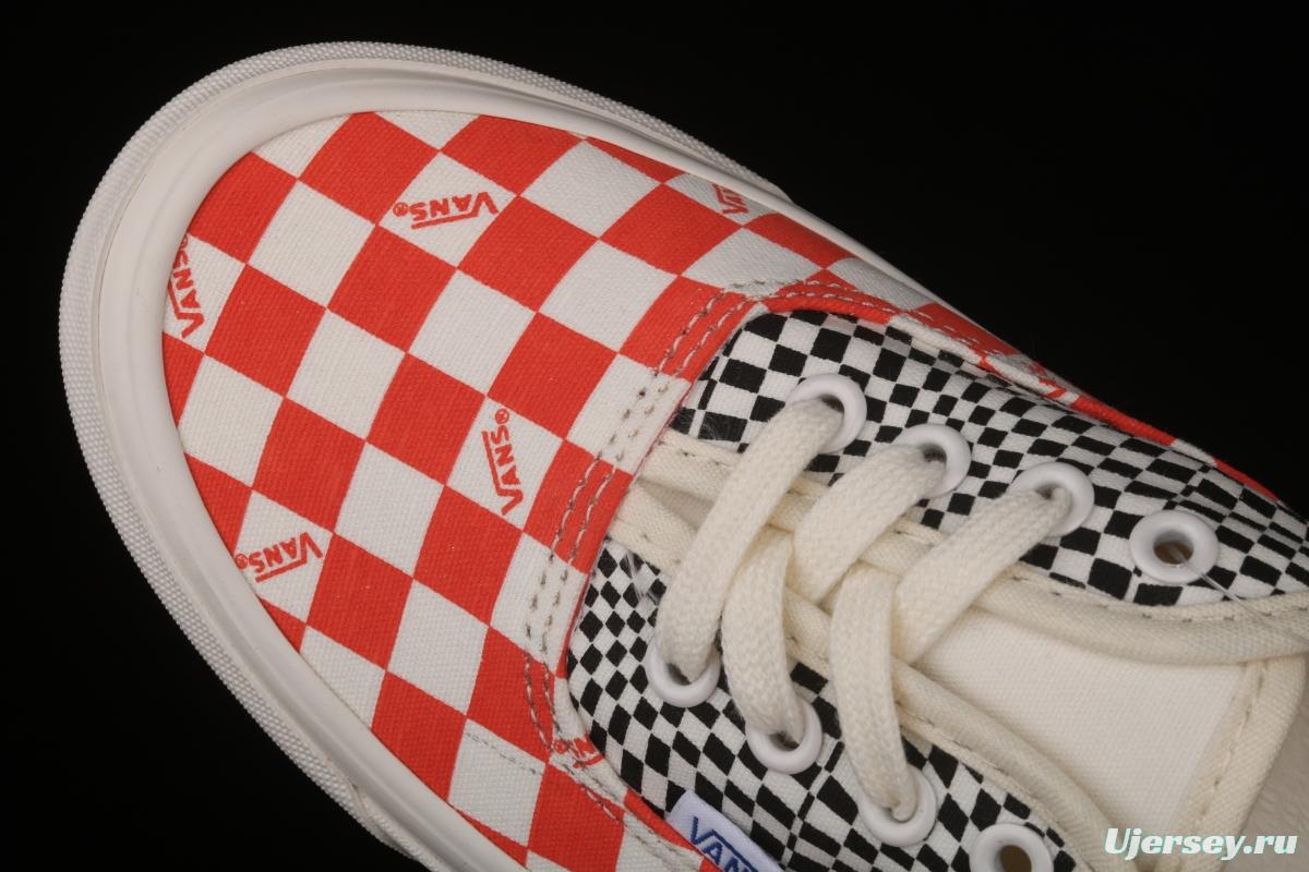 Vans Vault OG Authentic Lx high-end branch line impact color checkerboard retro low-side canvas skateboard shoes VN0A4BV91XL