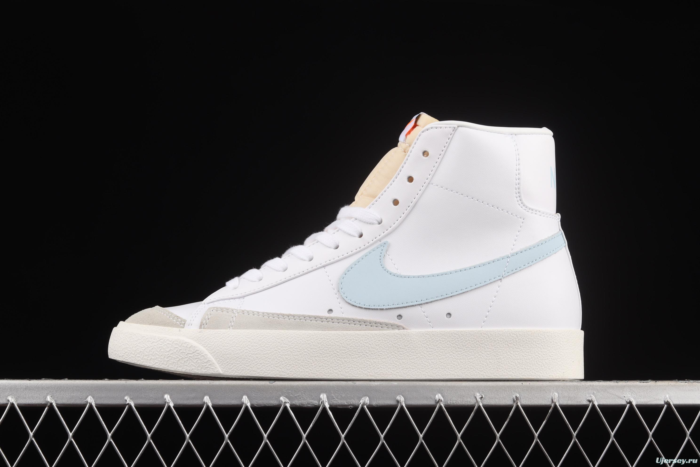 NIKE Blazer Mid'77 Vntg azure blue trailblazer high top casual board shoes BQ6806-109