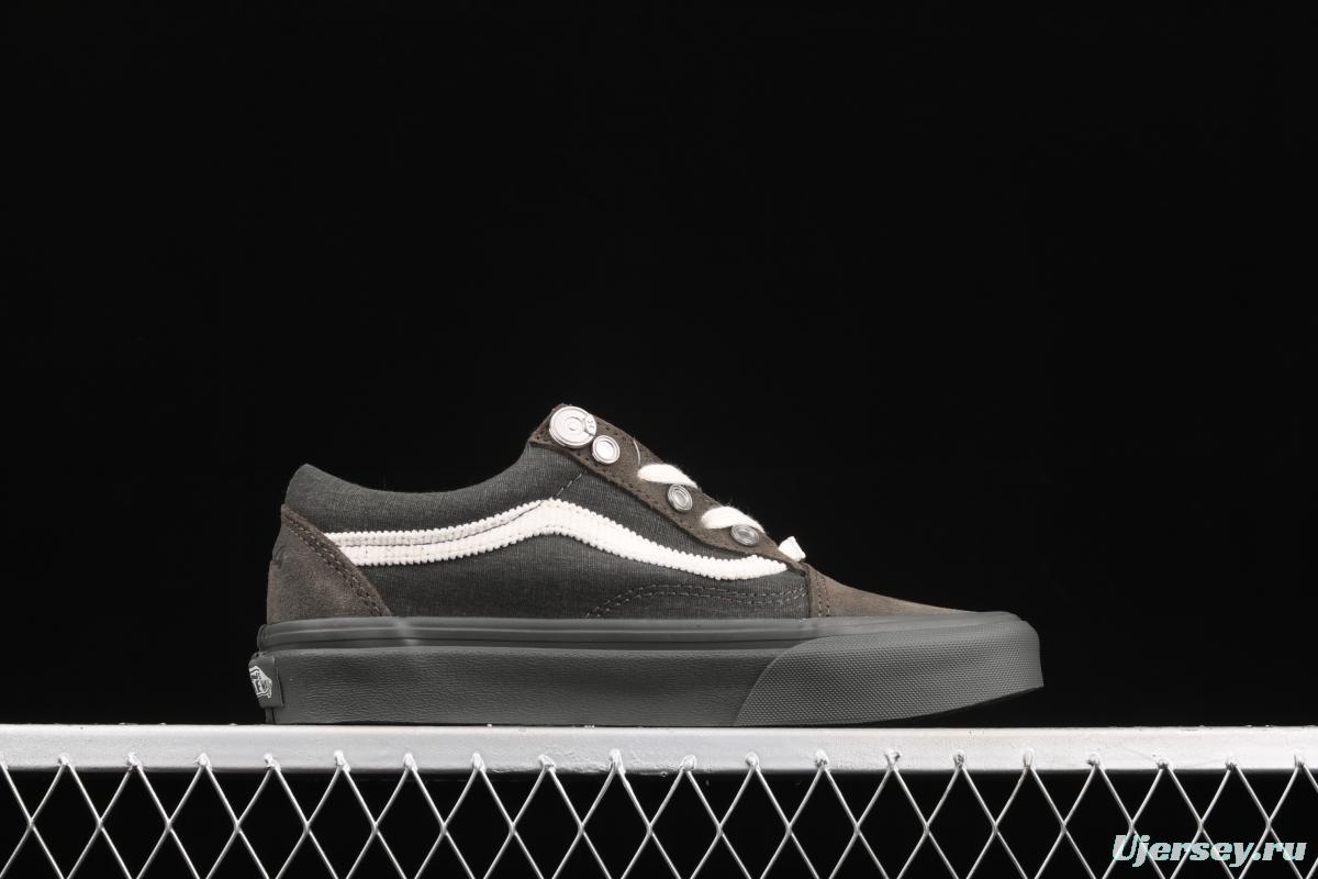 C2H4 x Vans Old Skool RelicStone joint style dark gray low-top casual board shoes VN0A5AO92YD