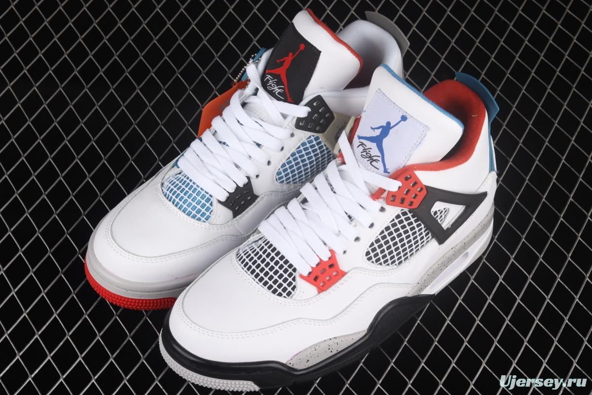 Air Jordan 4 What The first layer mandarin duck white cement CI1184-146,