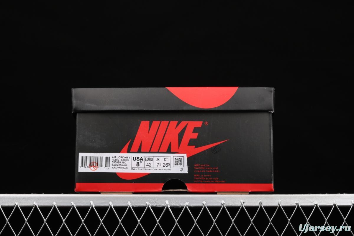 Air Jordan 1 High OG Black Toe Shattered Backboard rebound black toe high top basketball shoes 555088-180