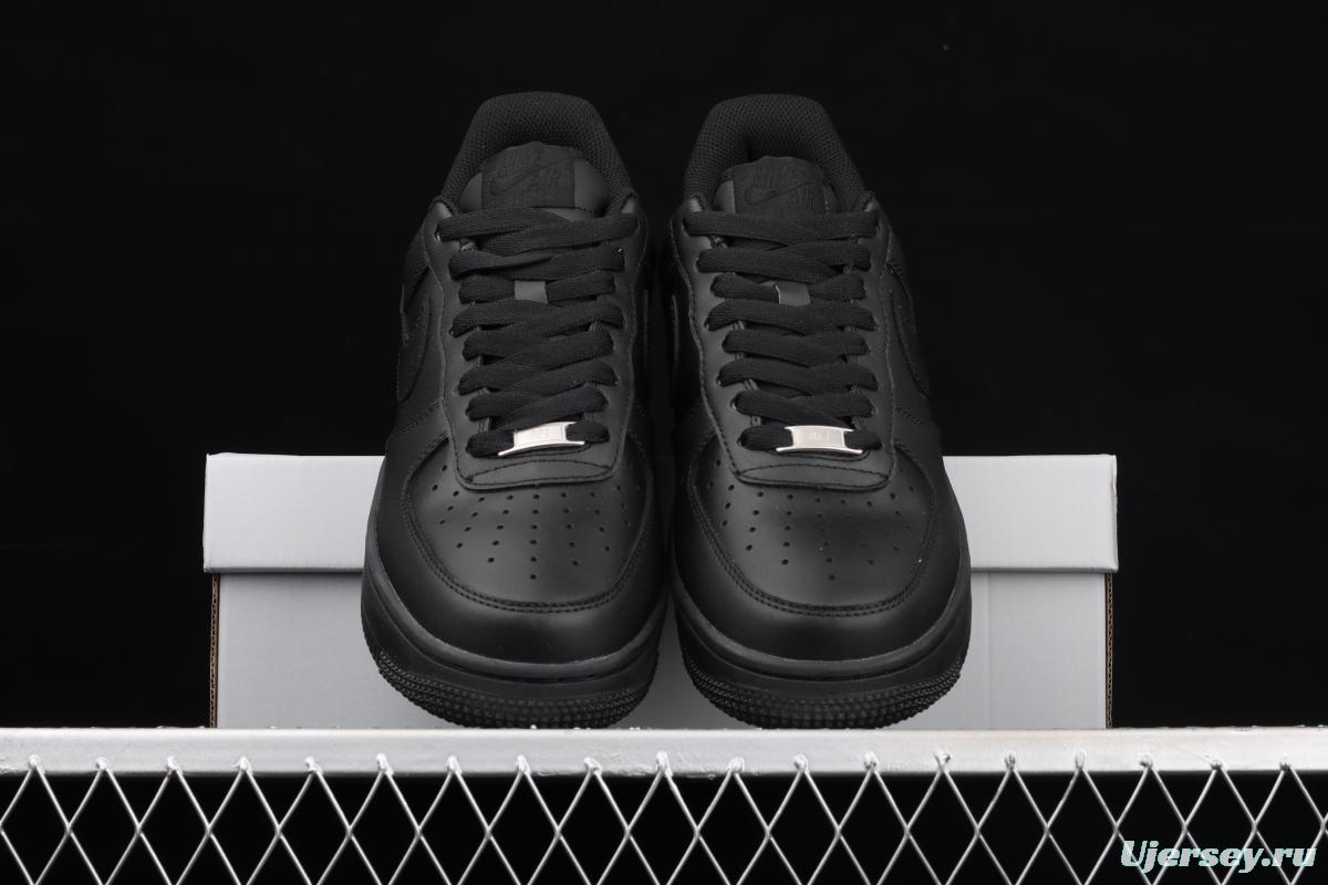 NIKE Air Force 1x07 all-black low-top leisure sports board shoes 315122-001