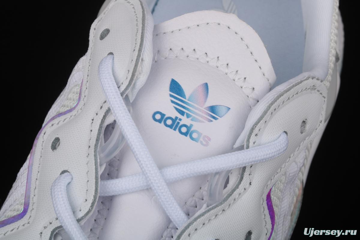 Adidas Originals Ozweego J EF6315 Darth clover retro 3M reflective breathable running shoes