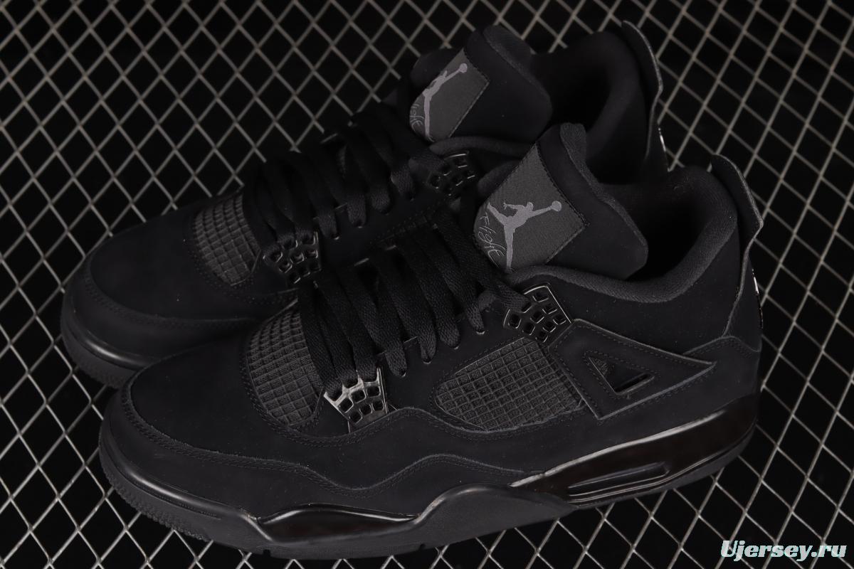 Air Jordan 4 Retro Black Cat black cat head frosted CU1110-010