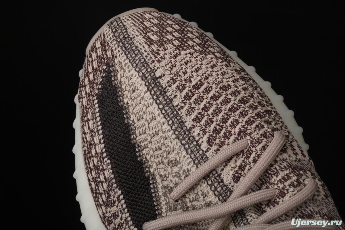 Adidas Yeezy Boost Basf 350 V2 Cinder FZ1267 Darth Coconut 350 second generation hollowed-out side coal ash permeable taillight BASF Boost original