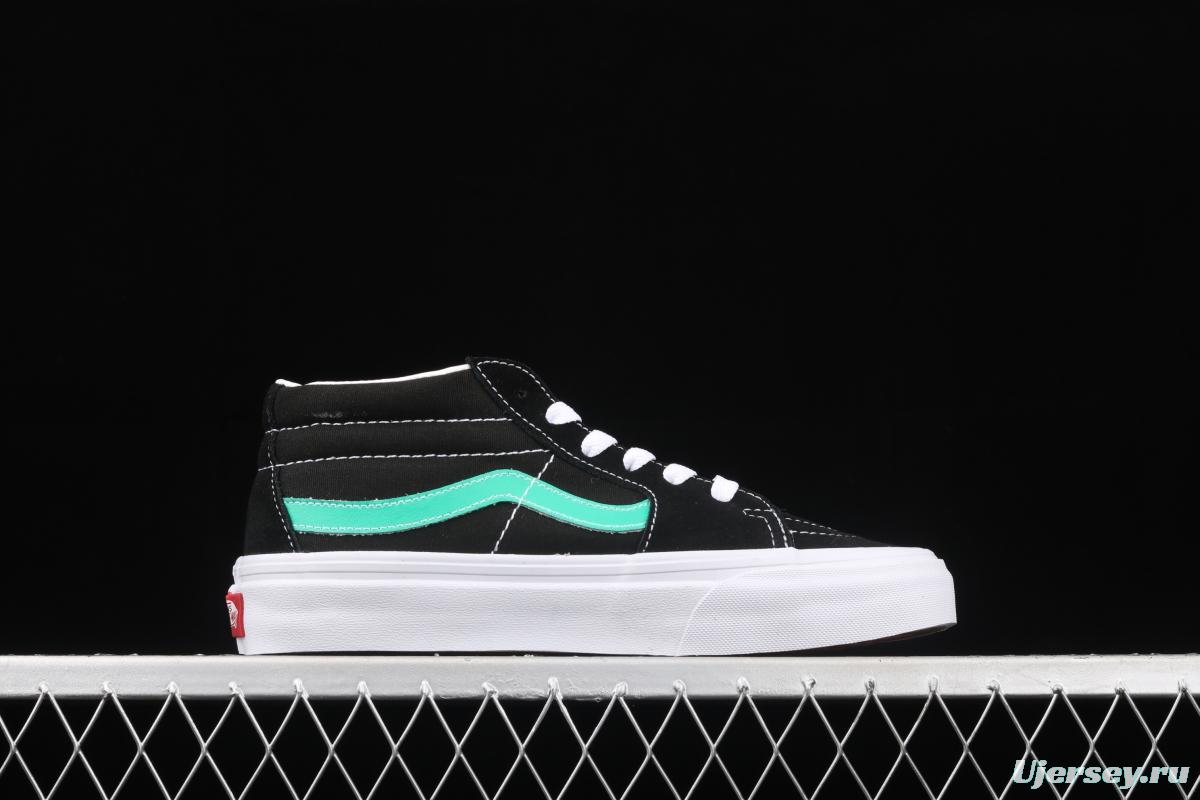 Vans Sk8 Mid Vansi Zhongbang series candy green leisure board shoes VN0A3WM34FV