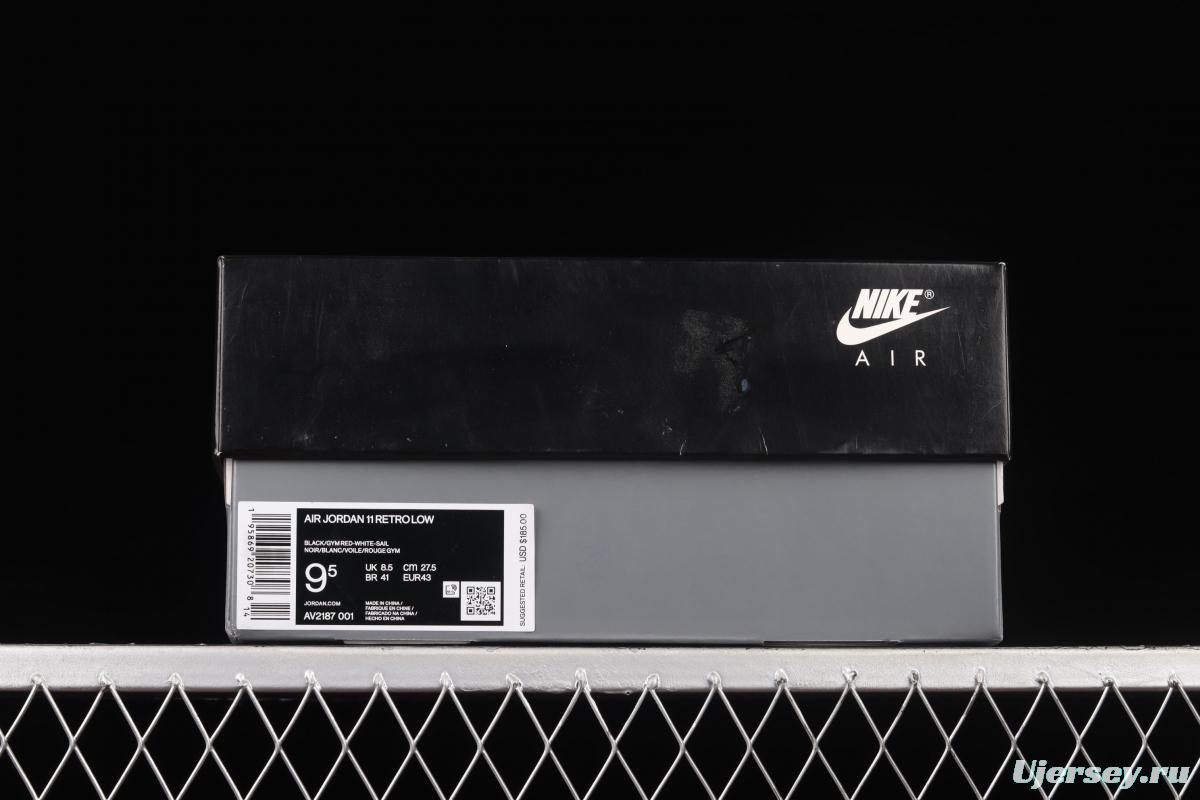 Air Jordan 11 Retro Low 72-10 1 low-help big devil sports culture basketball shoes AV2187-001