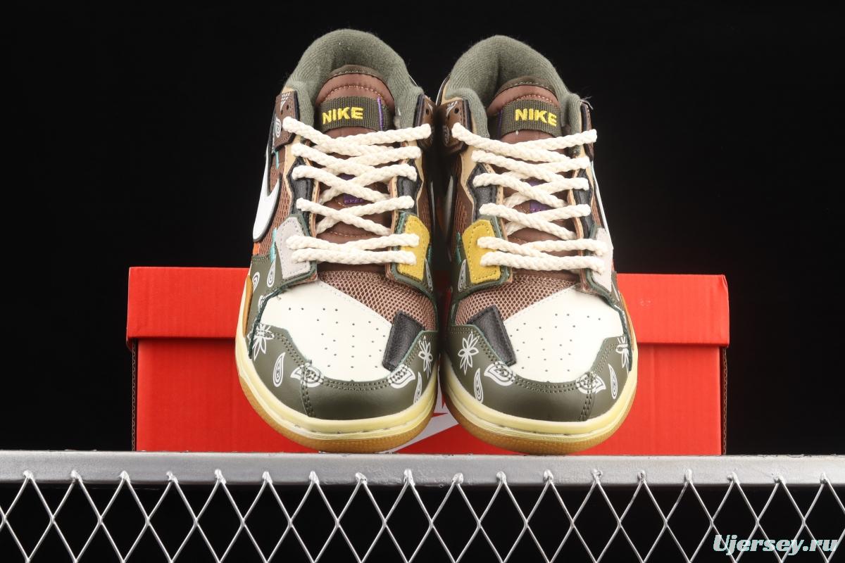 NIKE DUNK Svrap stitching and stitching low-top skateboard shoes green DB0500-200