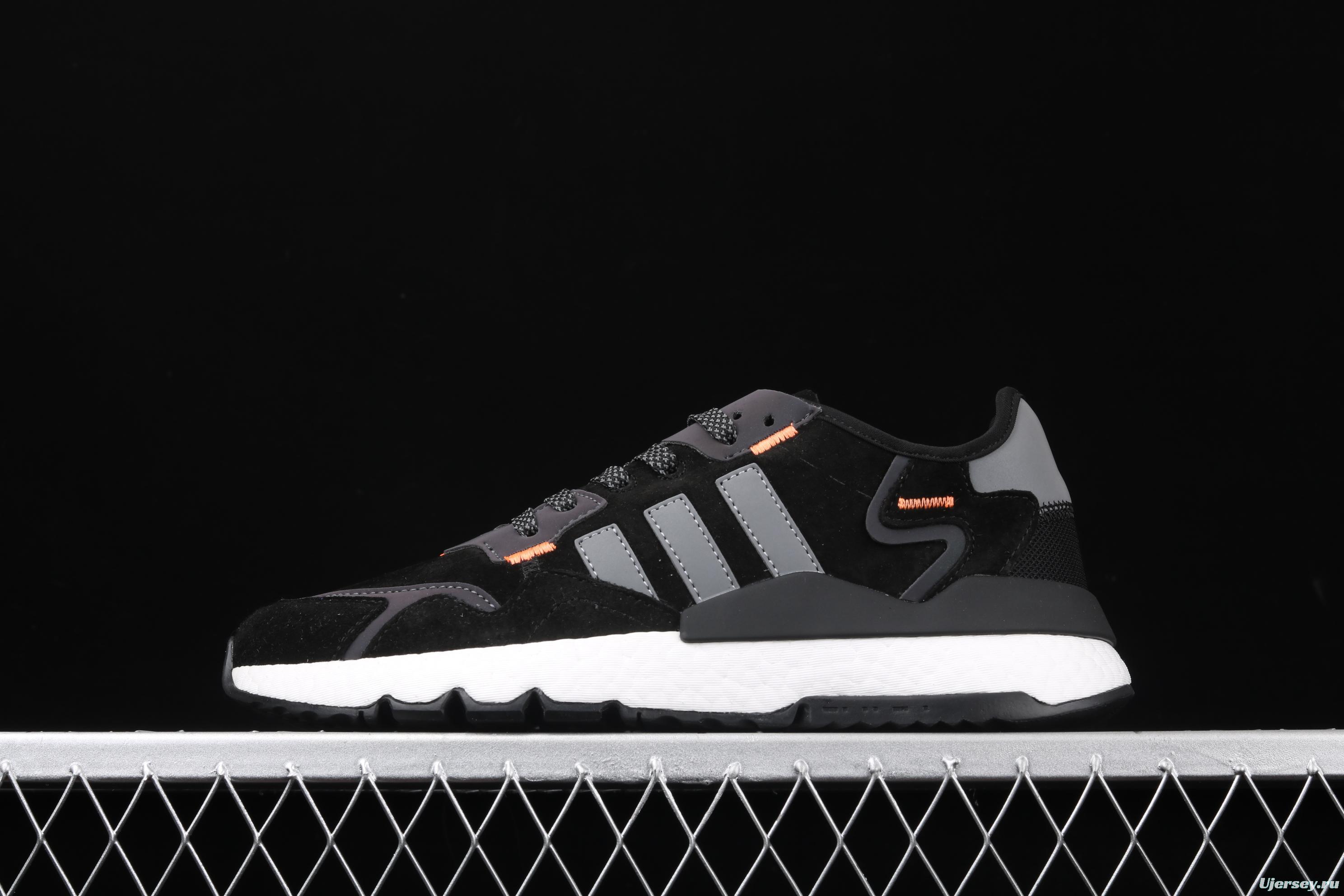 Adidas Nite Jogger 2019 Boost EG4933 suede stitching 3M reflective vintage running shoes