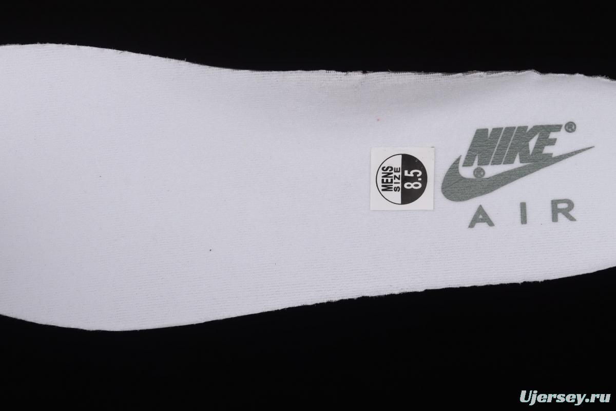 NIKE Air Max 1 gray-green leather half-palm air cushion retro running shoes DB5074-100