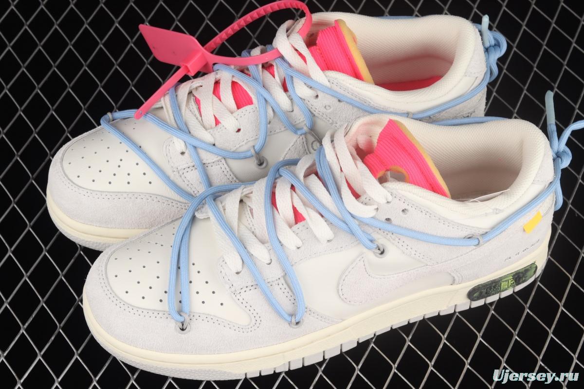 OFF-White x NIKE DUNK Low OW suede SB buckle rebound fashion casual board shoes DJ0950-113