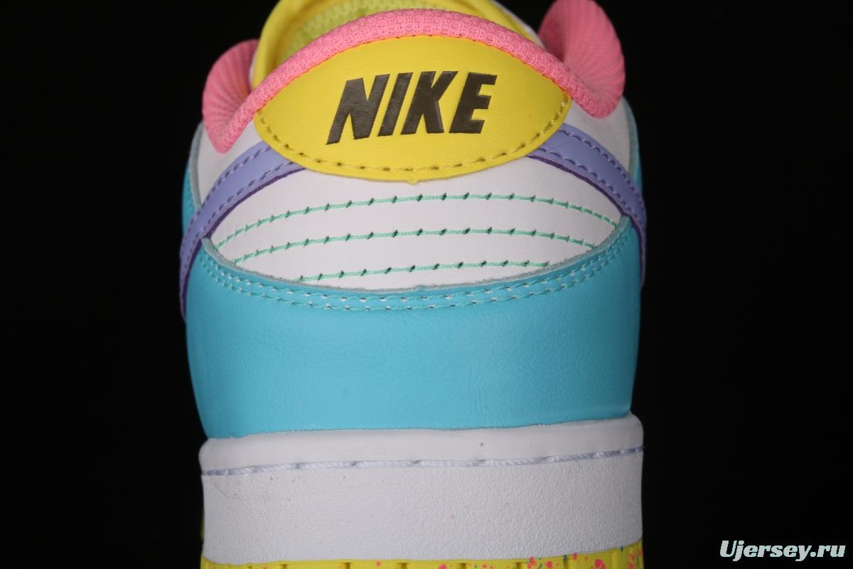 NIKE SB DUNK Low SE Candy egg / candy mandarin duck dunk series low side leisure sports skateboard shoes DD1872-100