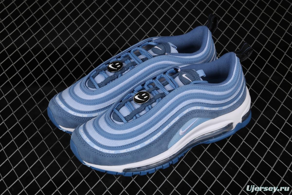NIKE Air Max 97 ND Lake Blue Suede Air cushion running shoes BQ7565-400