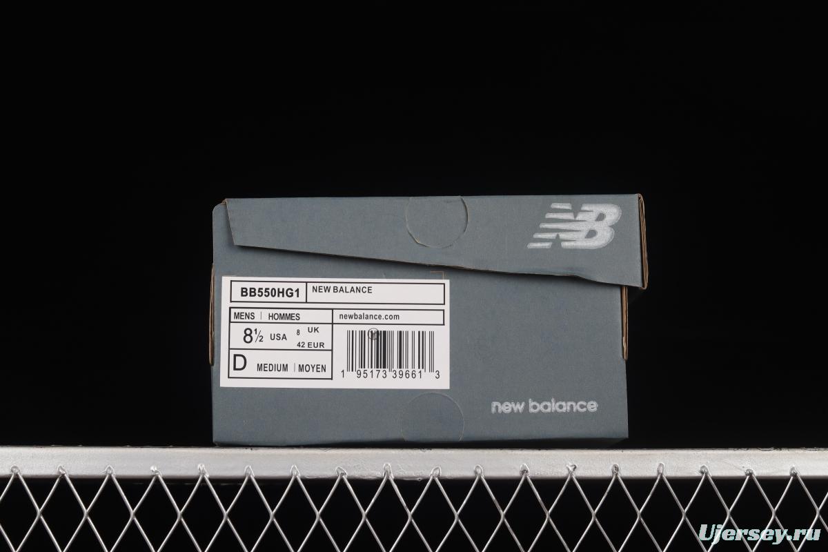 New Balance BB550 Series New Balance Leather Neutral Casual Running Shoes BB550HG1