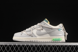 OFF-White x NIKE DUNK Low OW grey leisure sports skateboard shoes DM1602-117