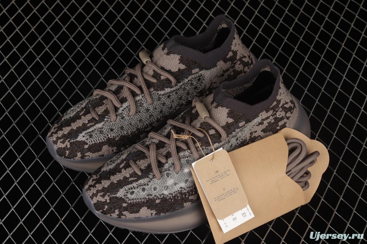 Adidas Yeezy 380 Black Grey GZ0472 Kanye jointly limited coconut 380 black and gray running shoes