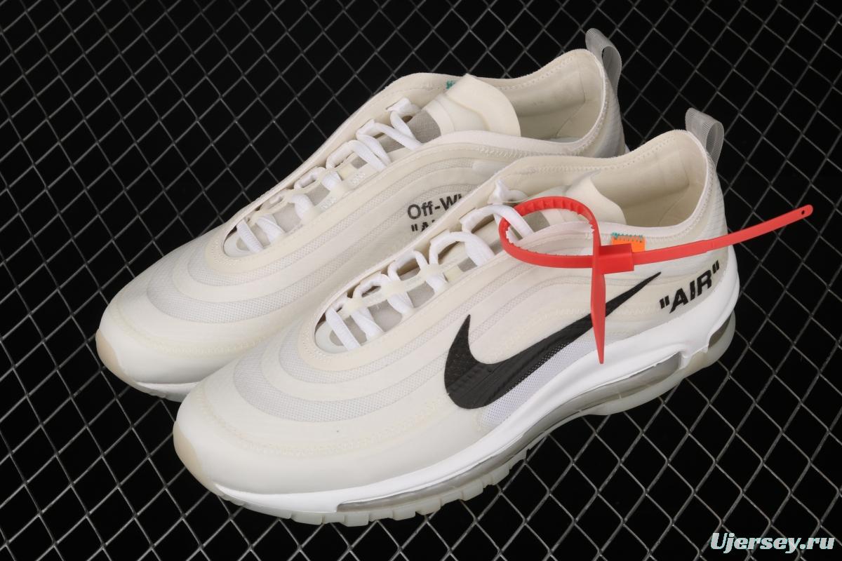 OFF-White x NIKE Air Max 97 OG OW bullet Limited name running shoes AJ4585-100