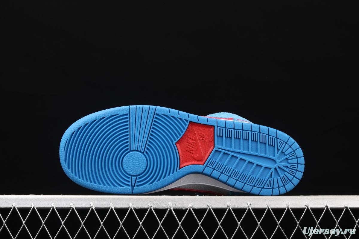 NIKE SB DUNK High Doraemon robot cat theme color matching CI2692-400