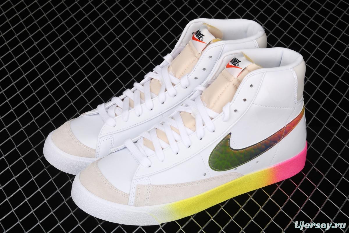 NIKE Blazer Mid'77 Vntg Suede Mix engraving classic leather face rainbow color trailblazer CZ8653-136