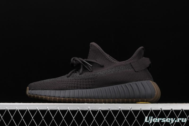 Adidas Yeezy Boost 350V2 Cinder FY4176 Darth Coconut 350 second generation hollowed-out side transparent rubber full star color matching BASF Boost original bottom