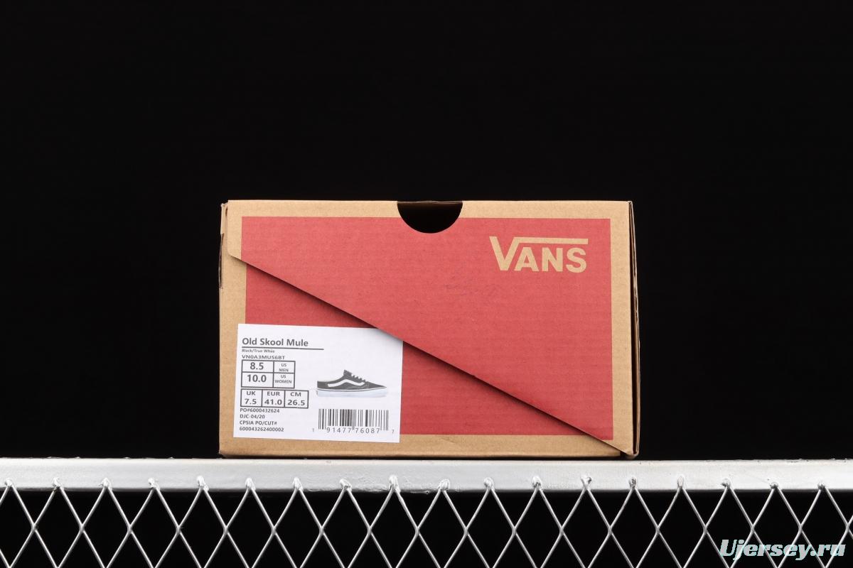 Vans Old Skool black and white low gang classic semi-drag Loafers Shoes VN0A3MUS6BT