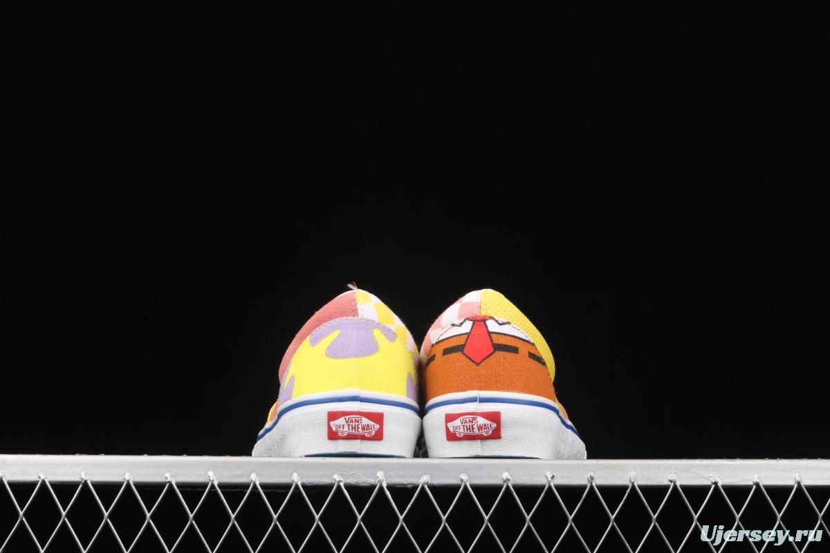Vans Era SpongeBob theme animation joint series pie star mandarin duck pink yellow low-top casual board shoes VN0A54F19ES