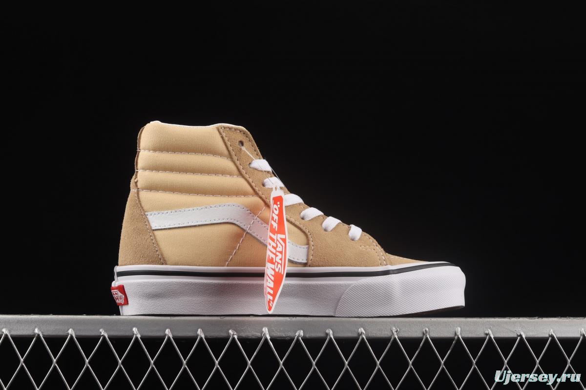 Vans Sk8-Hi milk tea color high-top casual board shoes VN0A32QG4G5