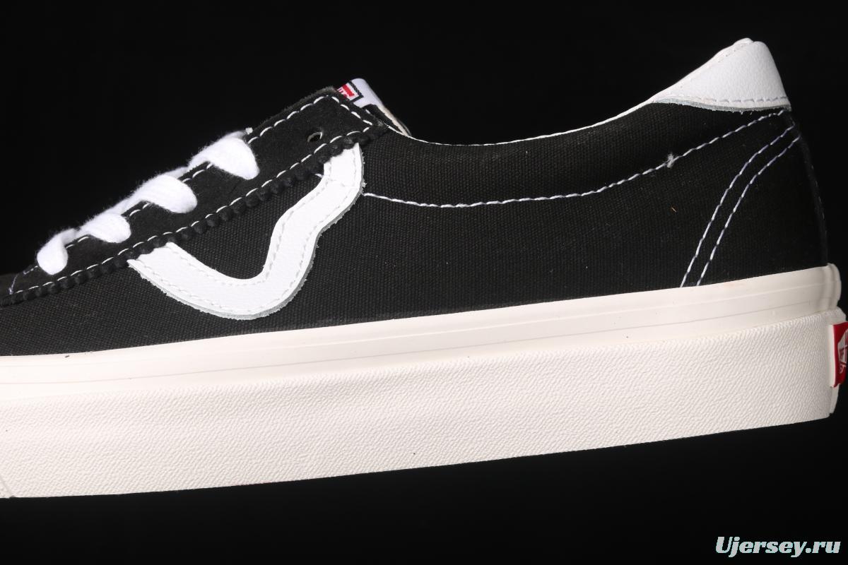 Vans Sport 73 Dx Chen Feiyu with Anaheim classic black and white canvas retro low-top casual board shoes VN0A3WLQUL1