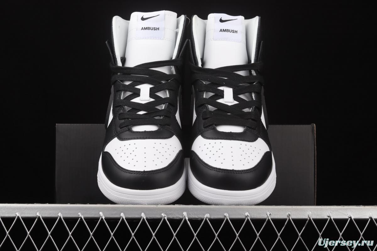 Ambush x NIKE DUNK High Black black and white panda high-top casual board shoes CU7544-001