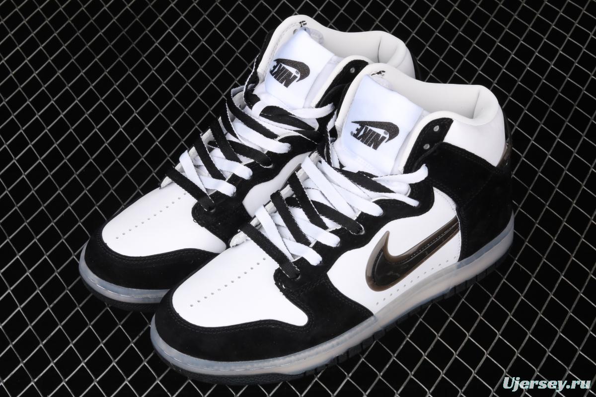 Slam Jam x NIKE DUNK High joint series full head leather high top leisure skateboard shoes DA1639-101,