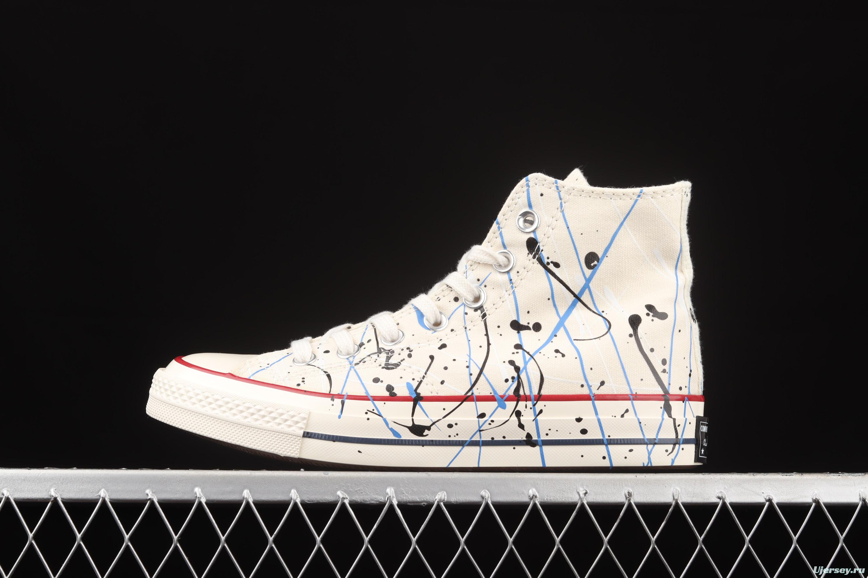 Converse Chuck 70s watercolor splash ink Chinese style high-top leisure board shoes 170802C