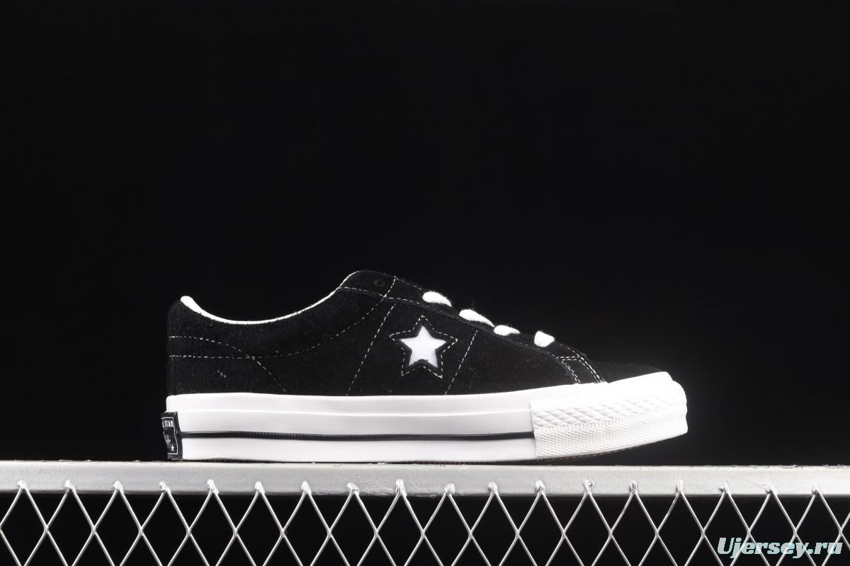 Converse One Star 21ss modified suede black and white low upper shoes 171587C