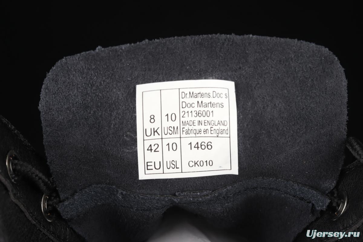 Dr.martens Martin boots 1466 series bright leather splicing six-hole Gaobang BLAKE