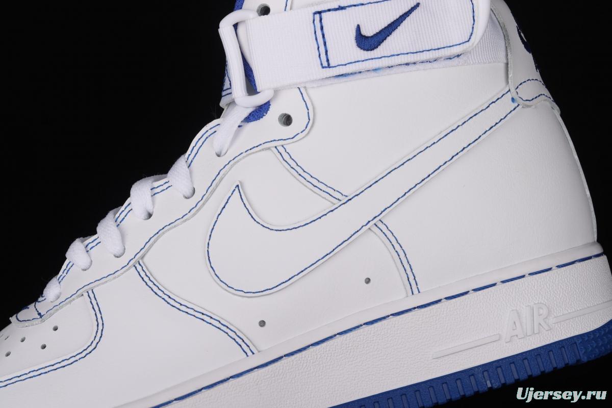 NIKE Air Force 1 High'07 white and blue high top casual board shoes CV1753-101