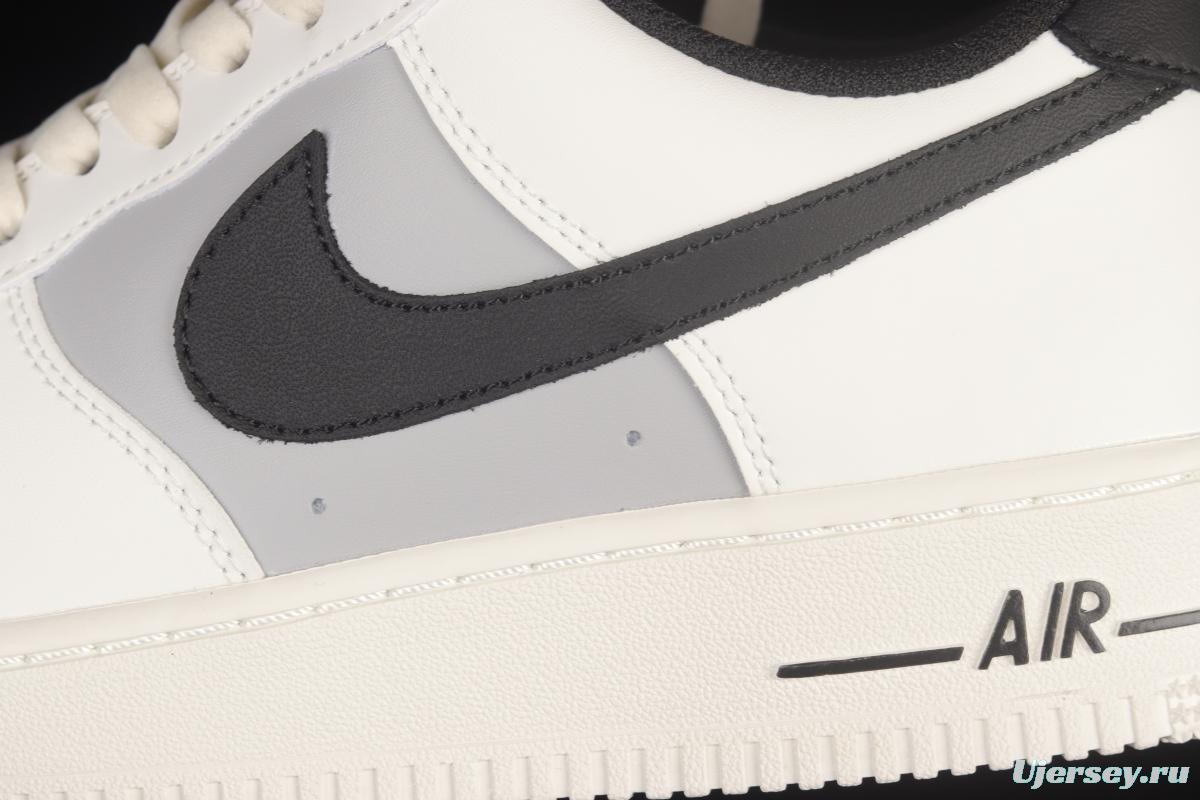 NIKE Air Force 1'07 Beige Black Grey Colorblock Low Top Sports Casual Sneakers RS2696-112