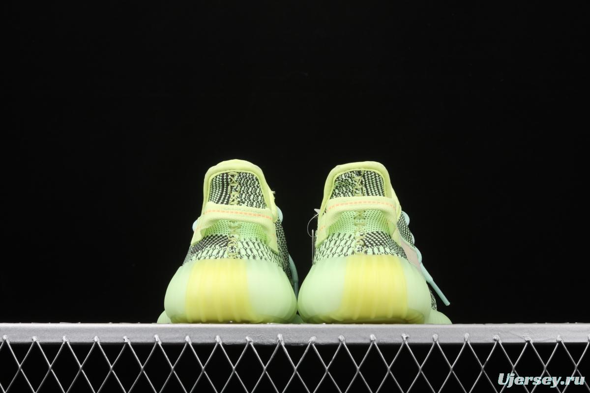 Adidas Yeezy Boost 350V2 Yeezreel FW5191 Darth Coconut 350 second generation hollowed-out black and yellow luminous angel color