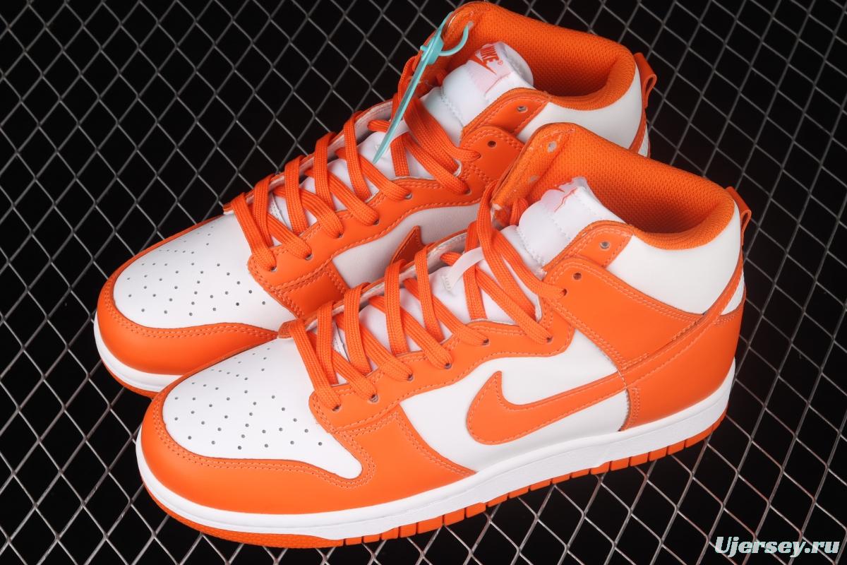 NIKE SB DUNK High Retro Orange Blaze 2021 edition white orange dunk series high top leisure sports skateboard shoes DD1399-101,