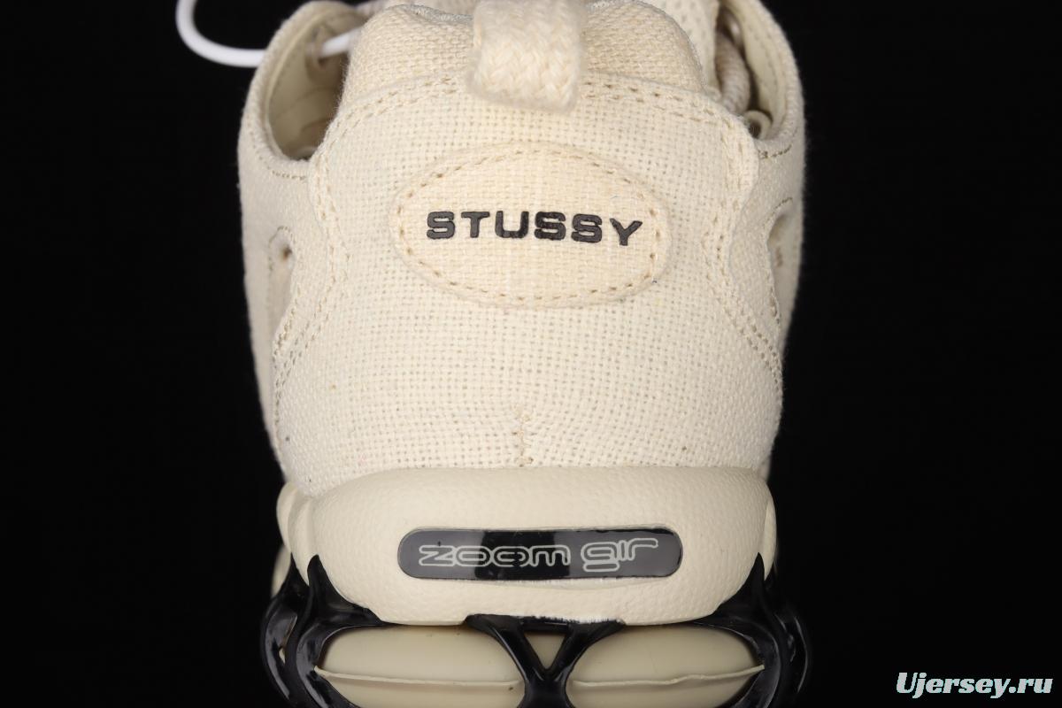 Stussy x NIKE Air Zoom Spiridon Caged 2 Spieli prison East cage 2 generation milky white linen black cloth CQ5486-200